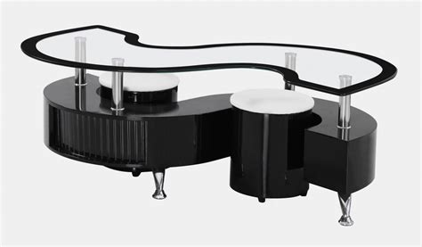 For additions that are elegant and practical, shop for coffee, console and end tables that provide the perfect place to display stylish bowls and candles as well as store books, magazines and tv remotes.discover designs for modern, traditional and transitional spaces. S Shaped Glass High Gloss Coffee Table 2 Stools - Homegenies