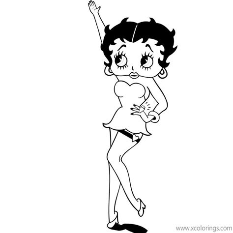 Betty Boop Cheerleading Coloring Page Coloring Pages Images And