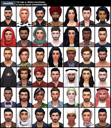The Sims 4 Middle Easterners South Asians Artofit
