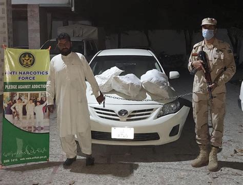 Anti Narcotics Force Anf Peshawar Intercepted A Toyota Corolla Car