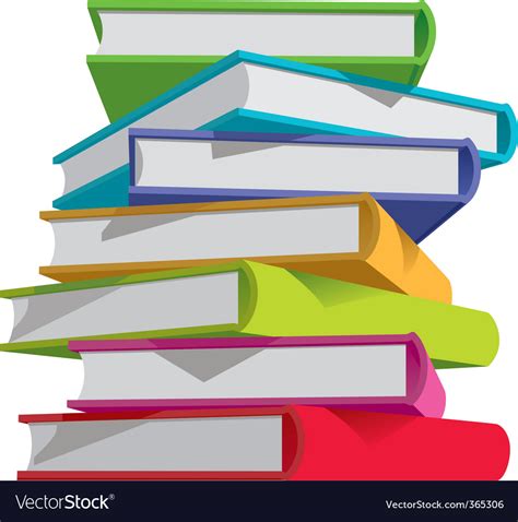Books Stack Royalty Free Vector Image Vectorstock