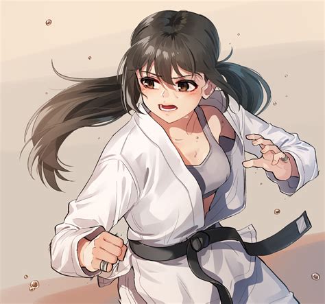 Pin By Tough Girls On Girls And Martial Arts Martial Arts Anime Kyokushin Karate Martial