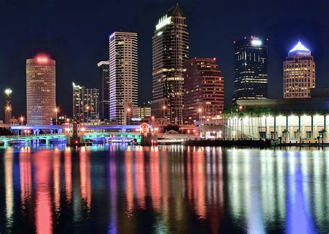 Tampa bay lightning and tampabaylightning.com are trademarks of lightning hockey l.p. Tampa Bay Night Photograph by Skyline Photos of America