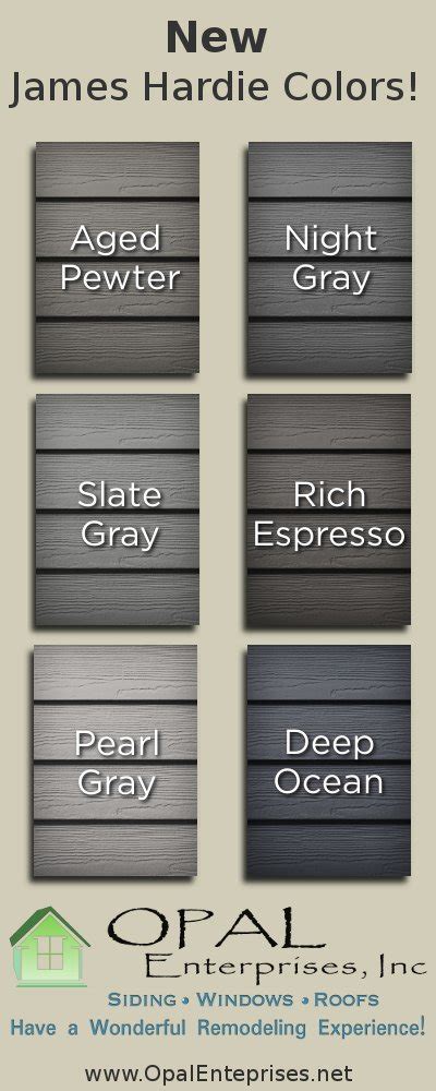 Aged pewter is a great choice. New James Hardie Siding Colors Available May 1st Spring ...