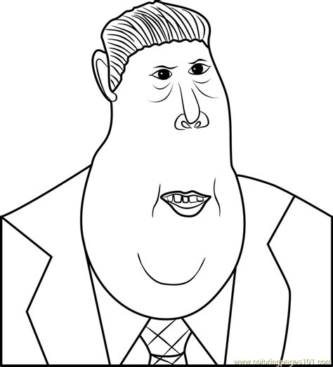 Silas Ramsbottom Coloring Page For Kids Free Despicable Me 3