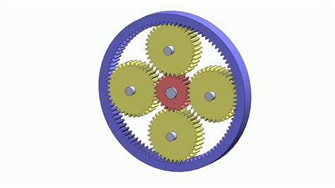 Planetary Gear System Fixed Planet Gears Youtube