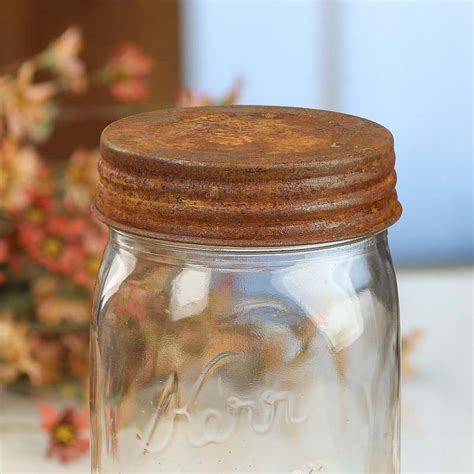 This tutorial is for craft purposes only. Wide Mouth Rusted Mason Jar Lid - Jar Lids - Basic Craft ...