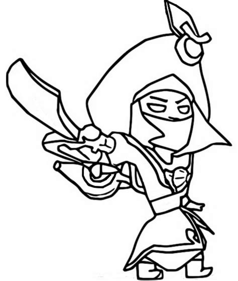 Kleurplaat Brawl Stars Update van Mei 2020 : Rogue Mortis 5