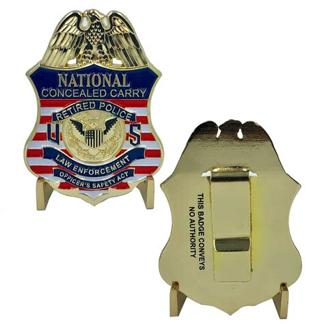 F 019 National Concealed Carry Retired Police Badge Leosa
