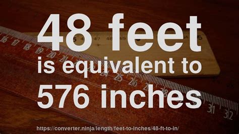 48 Ft To In How Long Is 48 Feet In Inches Convert