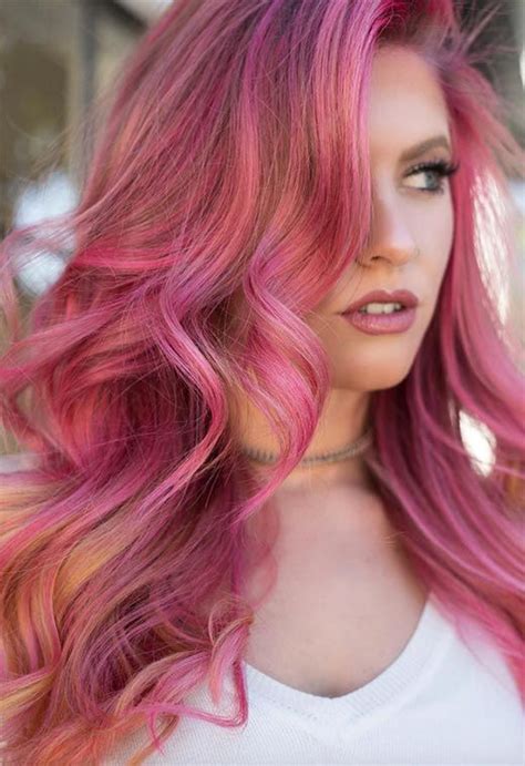 55 lovely pink hair colors to fall in love with pink hair dye hair color pink hair tips dyed
