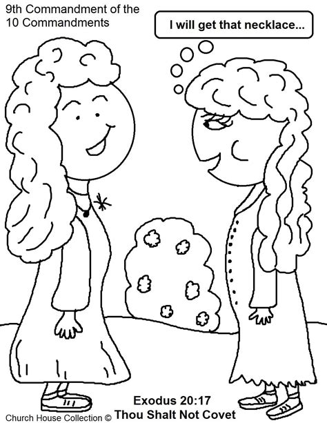 9th Commandment Coloring Page Coloring Pages World
