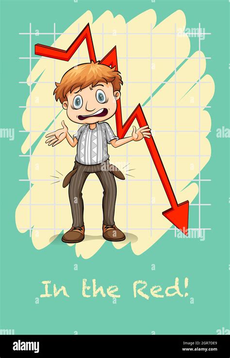 Idiom In The Red Stock Vector Image And Art Alamy