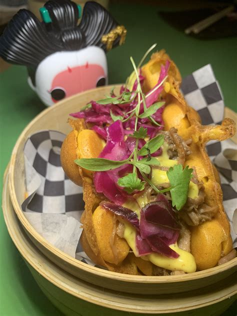 This is my favorite whole foods in south fl. Bubble waffle with pork. | Bubble waffle, Food, Waffles ...