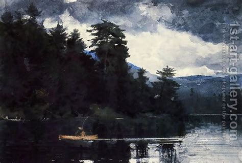 Adirondack Lake Painting By Winslow Homer Reproduction 1st Art