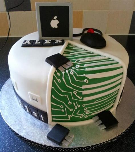 Or you can try pound cake,bt keep in mind the weight of it. Computer Enthusiast 21St Birthday Cake - CakeCentral.com