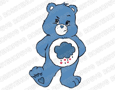 Grumpy Bear Care Bears Svg Png Pdf T Shirt Svg Cutting Etsy Uk