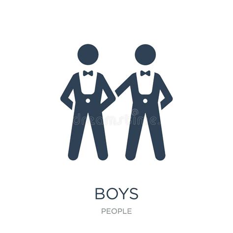 Boys Icon Vector Isolated On White Background Boys Sign Stock Vector