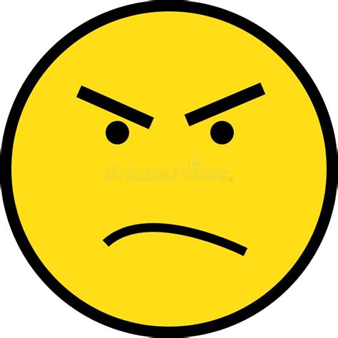 Yellow Angry Face Stock Vector Illustration Of Round 42176808