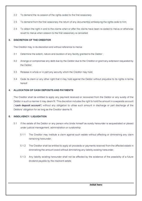 Surety Agreement Template South Africa