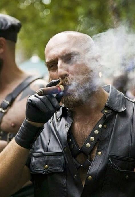 pin by egon barth on cigarbeards and smoker cigar men mens leather clothing leather men