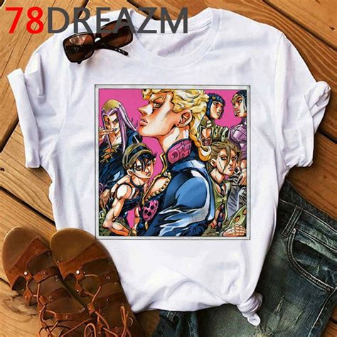 Jojo Bizarre Adventure Fashion Print Brand T Shirt Comfortable Women