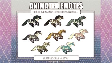 Artstation Breath Of The Wild Running Horse Emotes Overo Coat Color