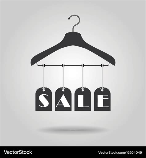 Hanging Sale Signage Clothing Hanger Banners Icon Vector Image