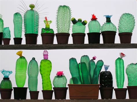 Are cacti easy to grow? Plastic Bottle Cactus Inspiration by artist Veronik ...