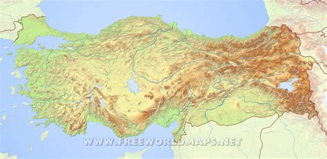 Turkey Physical Map