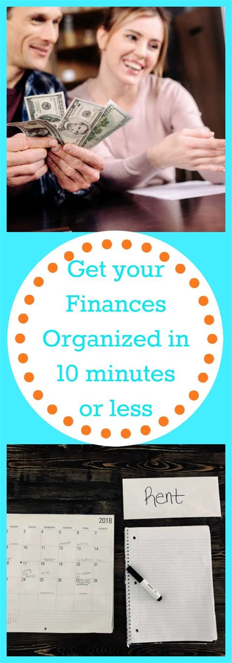 Get Your Finances Organized In 10 Minutes Or Less The Organized Mom