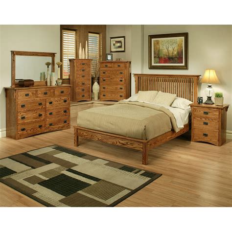 Select which pieces you think would go best with your new bed and create a new space or you can update your current bedroom with high quality furniture. Mission Oak Rake Cal King Bedroom Set | Barr's Furniture ...