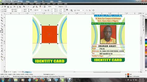 How To Design Idcard With Coreldraw Youtube