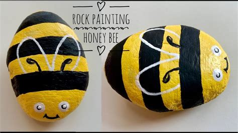 Easy Bumblebee Painted Rocks Easy Rock Painting Ideas Stone Painting