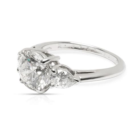 Schlumberger® two bees engagement ring in platinum and 18k gold. Tiffany and Co. Three-Stone Diamond Engagement Ring in Platinum '2.83 Carat' For Sale at 1stdibs