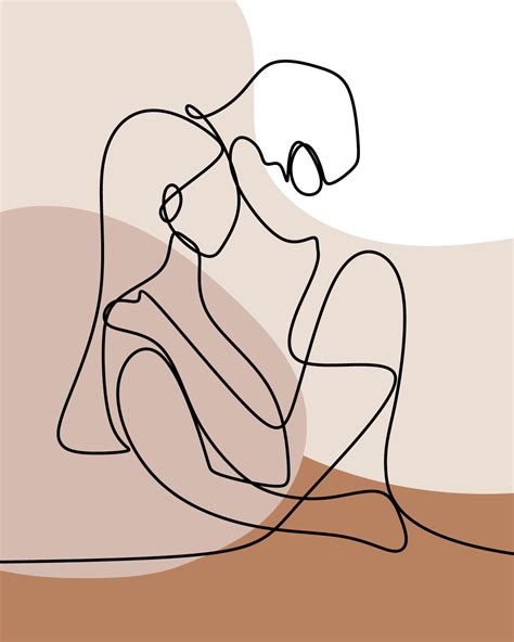 Couple Line Art Modern Line Drawing Downloadable Print Etsy Uk