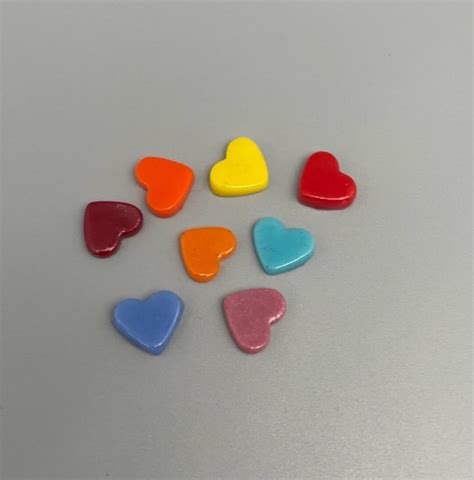 Fused Glass Hearts Set Of 8 Coe 90 Etsy