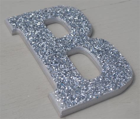 Decorative Silver Glitter Wall Letters Girls Bedroom Decor Glitter