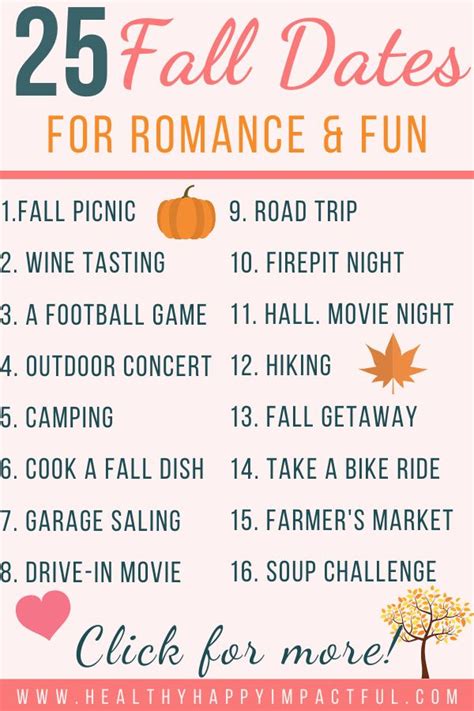 25 Creative Fall Date Ideas For Fun And Romance Cute Date Ideas Romantic Date Night Ideas