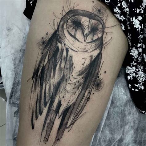 Owl Thigh Tattoos Designs Ideas And Meaning Tattoos For You