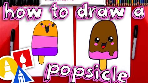 how to draw a cartoon popsicle youtube