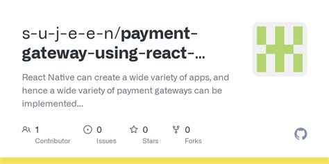 Github S U J E E N Payment Gateway Using React Native React Native Can Create A Wide Variety