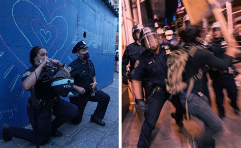 Police Attacked Protesters After Kneeling For Solidarity Photo Op