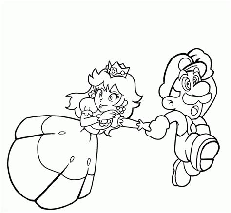 Princess Peach Coloring Page To Download And Print For Free Coloring Home