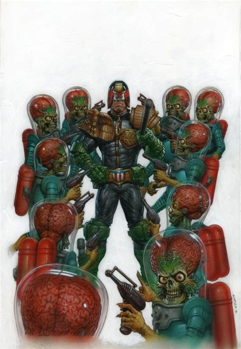 Mars Attacks Judge Dredd 1 Color By Greg Staples Comic Book Covers