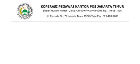 7 Contoh Kop Surat Resmi Lengkap Yang Baik Dan Benar