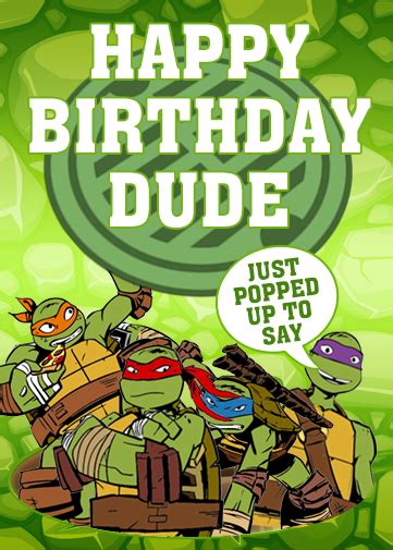 Ninja Turtle Birthday Card Template Secure Checkout Crazecards