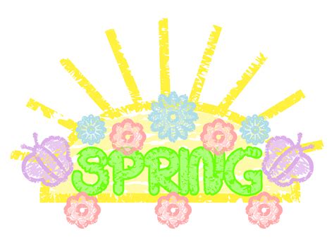 Clipart Spring Word Art