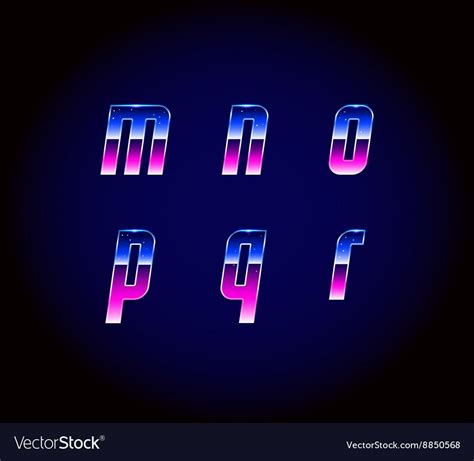 The alphabet had 22 letters, with no difference between capitals and lower case, was written right to left, and did not include vowels as it was not necessary the latin alphabet then began to be used for other languages, like those the romans or the catholic church came into contact with which weren't. 80s Retro Futurism Sci-Fi Font Alphabet Royalty Free ...