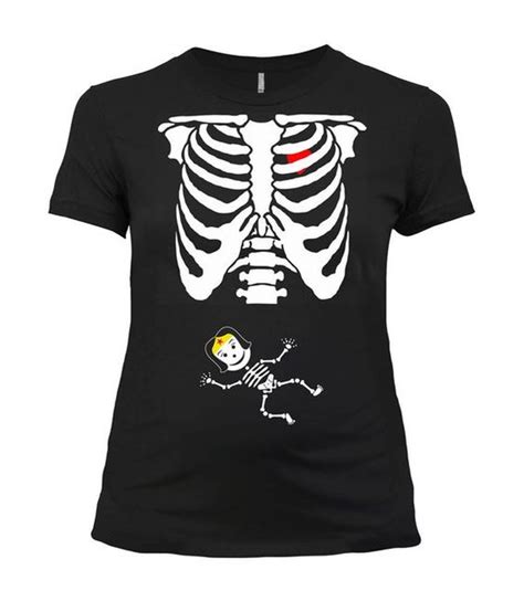 Halloween Pregnancy Skeleton T Shirt El01